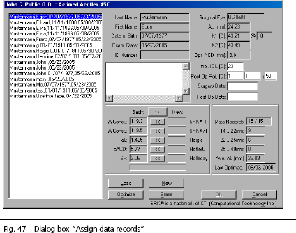 IOLMaster Lens Constants