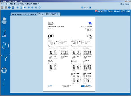 IOL Calculation Result Haag Streit Lenstar
