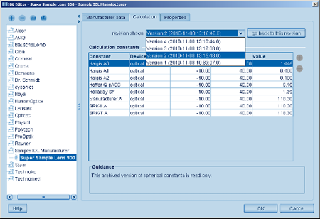 IOL Calculation Go Back Editor Haag Streit Lenstar