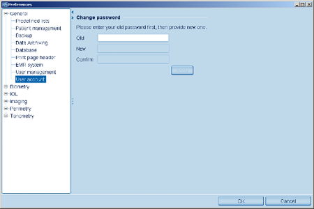 IOL Settings User Account Haag Streit Lenstar