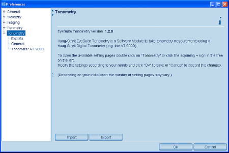 Haag Streit Lenstar Tonometry Preferences