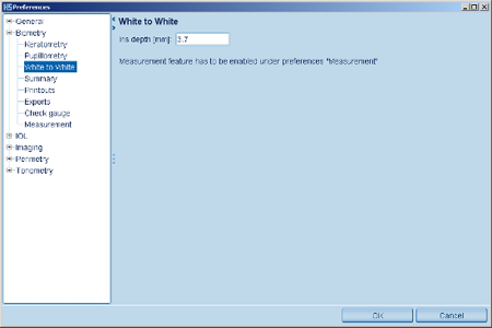 White to White Settings LENSTAR Biometry