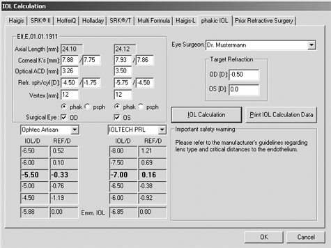 IOLMaster online manual screen shot