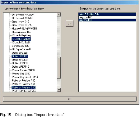IOLMaster software screen shot
